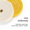 thumbnail image 7 of Ultra fine Cotton 1 Treated Yellow Cotton 1 Fine Cotton 1 Buffing Polishing Wheel 1/2" inch Arbor Hole for Mini Bench Grinder with one 1/4" Shank for Drill, 7 of 7