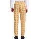 thumbnail image 3 of Pantalones de negocios de cuadros ligeros para hombre Inspire Chic, corte regular, frente plano, talla 30, color amarillo, 3 of 7