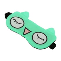 Unique Bargains 1 Pc Green Cartoon Big Eyes Sleep Mask Fashion Eye Shade Cover for Travel for Rest