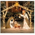 thumbnail image 1 of Crystal Splendor Outdoor Scenes Christmas Decoration, Nativity Scene Blue, 1 of 1