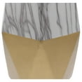 thumbnail image 5 of CosmoLiving by Cosmopolitan 14" Faux Marble Gold Ceramic Vase with Gold Base, 5 of 6