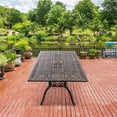 thumbnail image 2 of Outdoor Patio Dining Table - All-Weather Cast Aluminum 87" x 28.5“ Patio Rectangular Table with 2" Umbrella Hole for Balcony Lawn Garden Backyard, 2 of 5