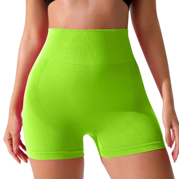 Women's Seamless High Waisted Biker Shorts Butt Sculpting Workout Legging Shorts