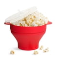 thumbnail image 1 of Microwave Popcorn Popcorn Maker, Collapsible Bowl, BPA Free, Dishwasher Safe (Red), 1 of 5