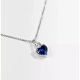 thumbnail image 2 of Lakshya Jewel LLC 14K White Gold Plated 2Ct Heart Cut Blue CZ Women's Pendant, 2 of 3