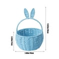 thumbnail image 3 of Extra Large Easter Woven Bunny Basket Long Ears Tote, Storage Bag for Holiday Eggs, Gifts, and Toy Organization, 3 of 7