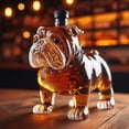 thumbnail image 3 of Set Empty 300ml Bottle Unique Glass Design Home Bar Accessory Stylish Engraved Dog Shape for Enthusiasts, 3 of 7