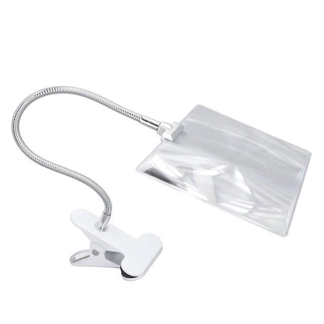 Lupa Para Personas Mayores, Lupa Grande, Lente HD De Amplia Cobertura, Clip Para El Cuidado De Los Ojos, Fácil De Usar, Aumento 4X Con Cuello De Cisne Flexible Para Coser