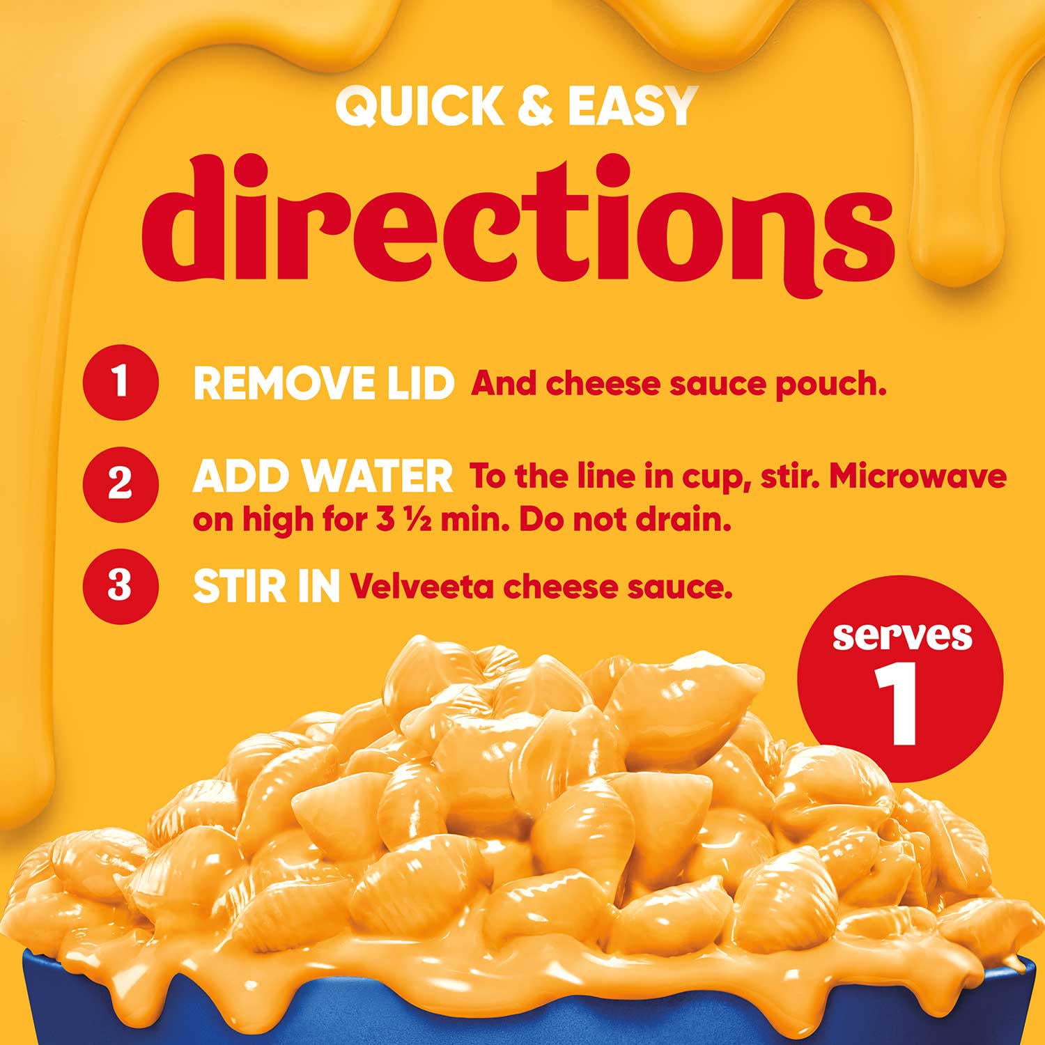 Velveeta Shells & Cheese Original Microwavable Shell Pasta & Cheese Sauce, 12 ct Pack, 2.39 oz Cups