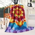 thumbnail image 2 of Rainbow Tie Dye Mandala Pattern Blanket,Comfortable Soft Flannel Throw Blanket,All Season,Warm Lightweight Blankets for Sofa Bed Couch Living Room Chair,60"x80", 2 of 4