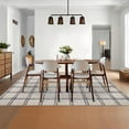 thumbnail image 3 of FairOnly Beige 9'x12'Modern Geometric Checkered Area Rug for Living Room Machine Washable Low Pile Pet Friendly Non Slip Rug for Bedroom Kitchen Dining Room, 3 of 7