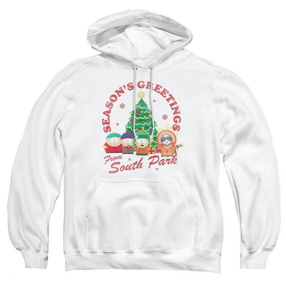 South Park Group Christmas Adult Pull-Over Hoodie, White, Medium