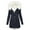 Navy, variant on Sherpa Lined Parkas Jacket for Women with Faux Fur Hood Thickened Warm Coat Fleece Plush Cotton Tunic Long Overcoat (Medium, Red)