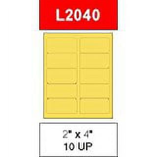 4" x 2" Pastel Yellow Labels for Laser Printers, Inkjet Printers or Copier Machines. (GL2040PY)