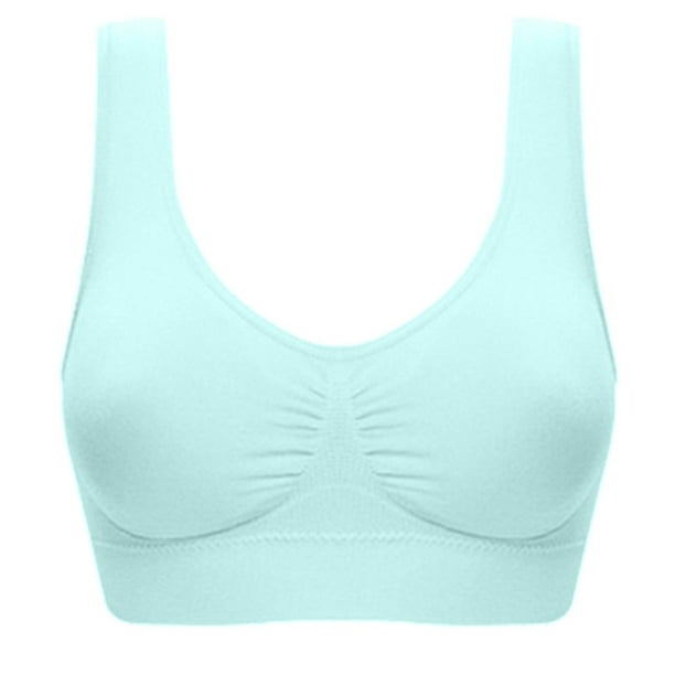 zanvin Sports bras for women ,plus size Yoga Bra Wireless Underwear,sleep  bras for women Clearance Sale gifts for her,Light blue 