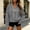 Gray, variant on Women Sweatshirt Sevevn Half Zip Stand Collar Cropped Fit Soft Fleece Drawstring Drop Shoulder Long Sleeve Top For Daily Sport Casual Wear