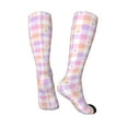thumbnail image 4 of Bingfone Compression Socks For Women And Men Long Socks For Running Athletic Cycling Nurse-Heart Buffalo Plaid, 4 of 9