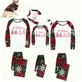thumbnail image 4 of Zwiiyzr Family Christmas Pajamas Matching Sets for Kids Boys Girls Christmas Lattice Print Long Sleeved Jumpsuit Family Parent-Child Wear Kid Red-Kids, 4 of 5