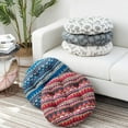 thumbnail image 4 of CHUNTIAN Boho Chair Seat Cushion Thick Round Office Chair Pad Comfortable Indoor Patio Furniture Seat Cushion Soft Geometric Pattern Mat (Flamingo,18 Inches), 4 of 6