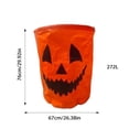 thumbnail image 2 of Conteneur Réutilisable Thème Citrouille pour Feuilles d'Halloween 272L Conteneur Hermétique avec Poignée pour Jardin Cour Arrière, 2 of 3