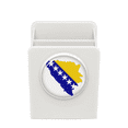 thumbnail image 1 of Bosnia and Herzegovina Map National Flag Desk Pencil Holder Cup Pen Organizer, 1 of 4