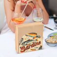 thumbnail image 3 of Yayeee Napkin Holder for Table Kitchen Paper Tissue Organization, Beige Sardines Pattern, 3 of 8