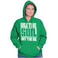 thumbnail image 3 of Earth Day Renewable Energy Go Green Zip Up Hoodie Men's Women's Brisco Brands 3X, 3 of 6