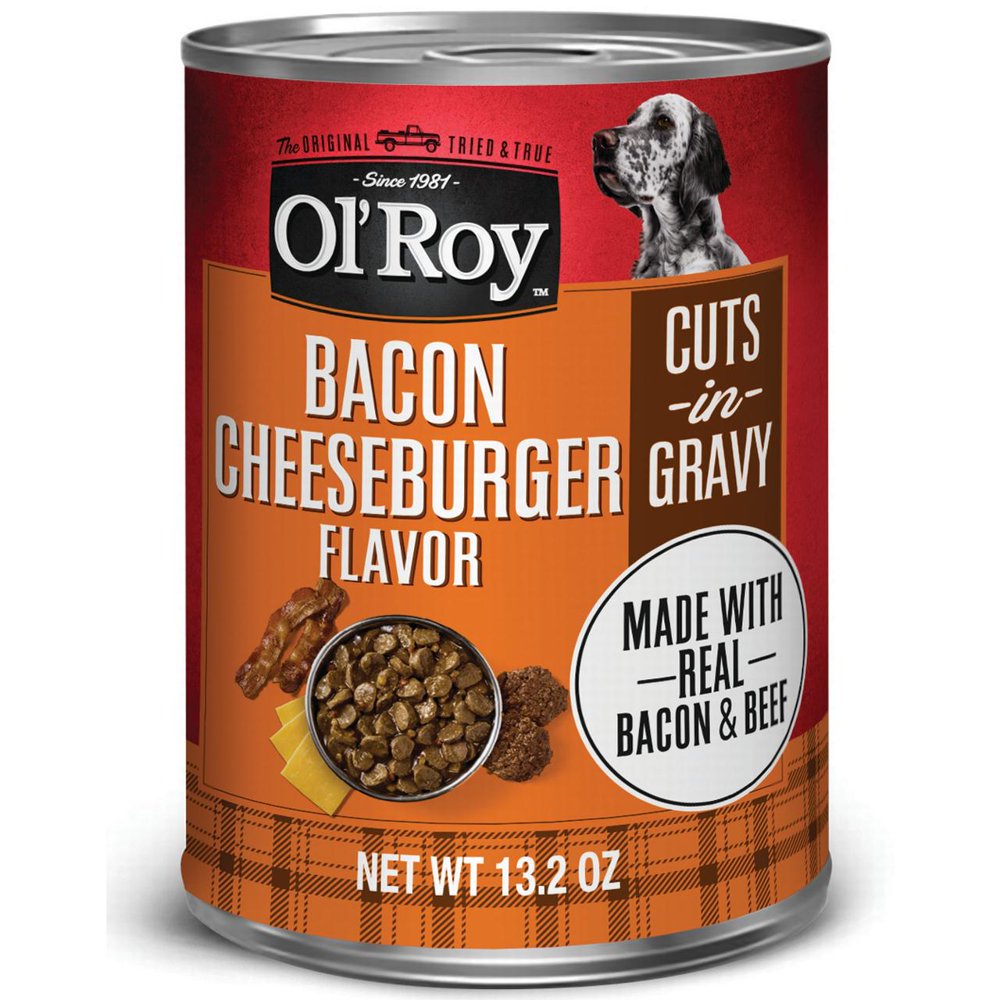 Ol' Roy Cuts in Gravy Bacon Cheeseburger Flavor Wet Dog Food, 13.2 oz