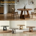 thumbnail image 5 of Fnova 47" Round Dining Table for 4 People, Modern Farmhouse Wooden Kitchen Table, Walnut (Chairs Not Included), 5 of 13