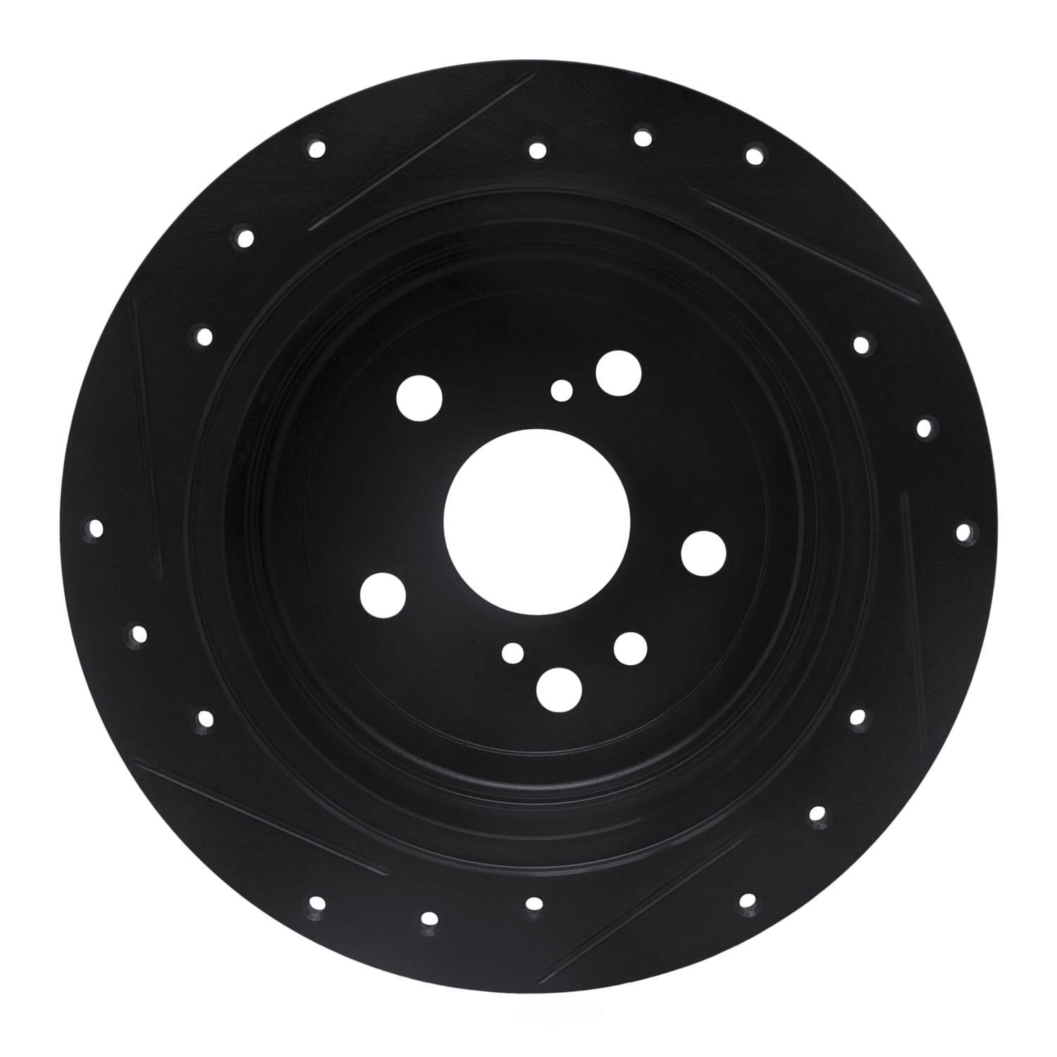 Dynamic Friction Company 633-76130R DFC Brake Rotor - Drilled And Slotted - Black