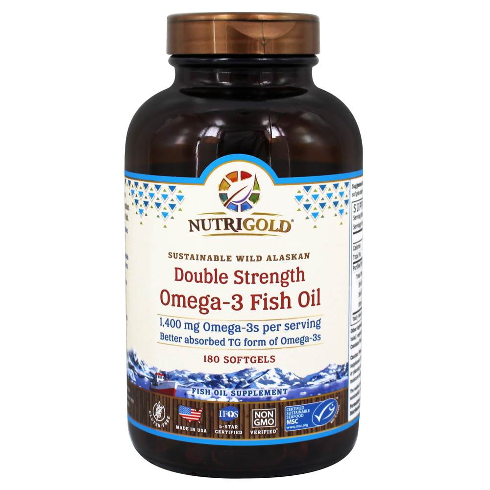 Nutrigold Omega3 Sustainable Wild Alaskan Fish Oil Double Strength