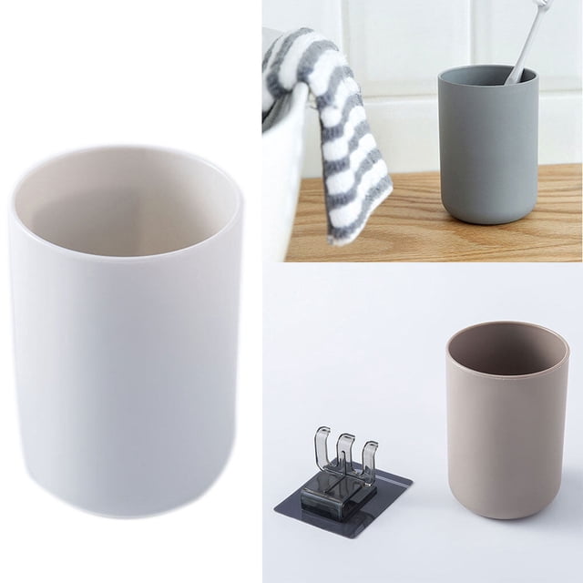 2Pcs/set Wall-mounted Toothbrush Holder Organizer Environment-friendly Wall-mounted Toothbrush Holder Plastic Toothpaste Wash Cup Mug