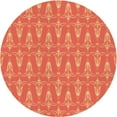 thumbnail image 1 of Ahgly Company Tapis Rond Lavable en Machine Intérieur Transitionnel Néon Rouge, 7 Pieds Rond, 1 of 7