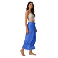 thumbnail image 5 of Yungyresw Women's Casual Bloomer Pants Ruffled Lace Trim Drawstring Lounge Pants Wide Leg Harem Pants Women With Pockets Royal Blue M, 5 of 6