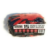 Grease Monkey Nitrile Coated Work Gloves - 15 Pairs - Size Large