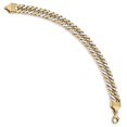 thumbnail image 2 of 14k Yellow and White Gold Two-tone 8 inch Curb Link Bracelet Length 8 Inch, 2 of 6