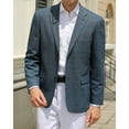 thumbnail image 2 of P&L Mens Sport Coat Classic Fit JacketStretch Plaid Blazer Stretch Blazer, 2 of 6