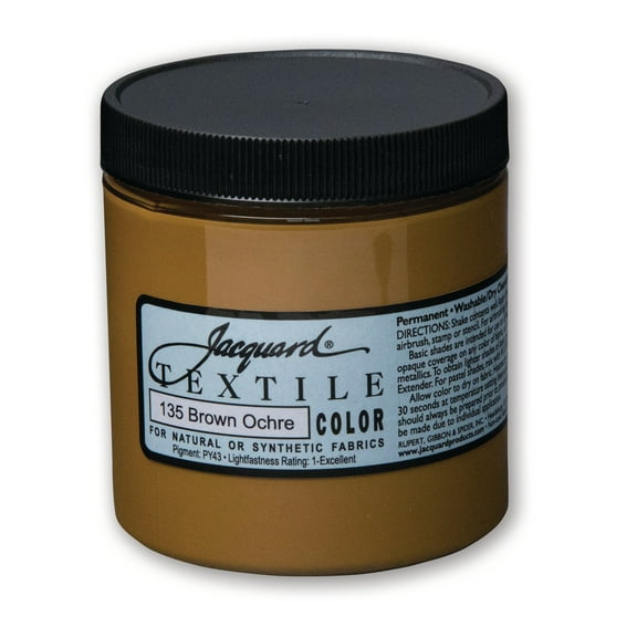 Jacquard Textile Color - Fabric Paint - (8 oz) - Brown Ochre