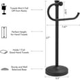 thumbnail image 4 of 17 Inch Matte Black Stand Towel Bar Hanger Hand Towel Bar Bathroom Vanity Countertop Towel Holder Free Standing Stainless Steel Towel Ring Hardware Accessories Towel Rack, 4 of 8