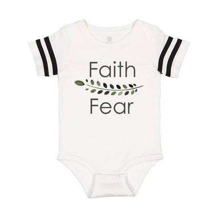 

Inktastic Faith Over Fear with Laurels Gift Baby Boy or Baby Girl Bodysuit