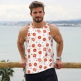 thumbnail image 6 of KLL Pastry Print Men's Muscle Gym Workout Stringer Tank Tops Bodybuilding Fitness T-Shirts Tank Tops Men-X-Large, 6 of 7