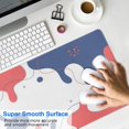 thumbnail image 4 of Red and Blue Block Plus Curve Camouflage&nbsp;mouse Padswaterproof,rubber+multispandexnon Slip the Camouflage SeriesmousepadDesk Pad for Office Home Game 31.5x15.7inches, 4 of 7