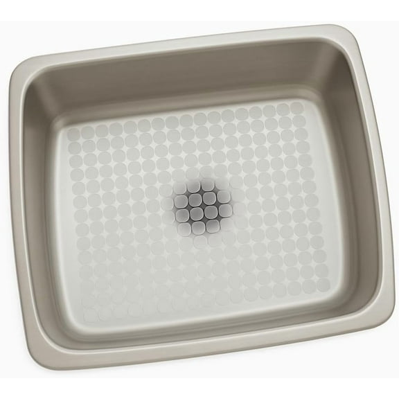 2 Pack PVC Sink Mat 16" x 12" – Cut-to-Fit Kitchen Sink Protector, Circle Design Scratch Guard for Porcelain & Stainless Steel, Noise-Reducing, Quick Drain, Dishwasher Safe (Frosted)