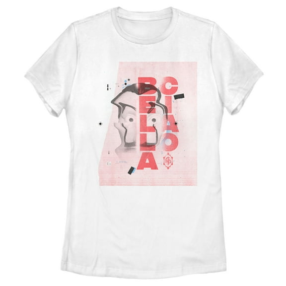 Women's Money Heist Abstract Bella Ciao Graphic Tee White X Large