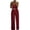 Wine, variant on Womens Jumpsuits For Summer Glitter V-Neck Spaghetti Strap Jumpsuit High Waist Wide Leg One Piece Pants Outfit With Beaded Straps Formal Evening Party Overalls Gold M