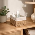 thumbnail image 7 of AOMXGD Hand Woven Rope Storage Basket, 7x4x4In Decorative Organizer Plastic Bin For Kitchen, Bathroom, Closet, Shelves Daily Sundries Arrangement, 7 of 7