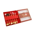 thumbnail image 4 of WeiLaiKeQi 6 Pieces Christmas Spoons Forks Set Flatware Cutlery for Wedding Sugar Salad Red Box, 4 of 9