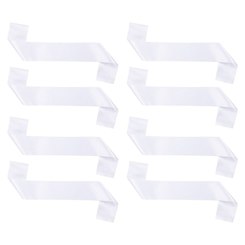 Blank Sash 8 Pack Customizable Satin Sashes for