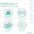 thumbnail image 5 of INTEX 66312EP Challenger 2 Inflatable Boat Set with 48" Oars, Pump, & Welded Oar Locks, 5 of 7