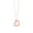 Rose, variant on 14K White Gold Shiny Cable Link Chain 18" with Spring Ring Clasp and Open Heart Pendant